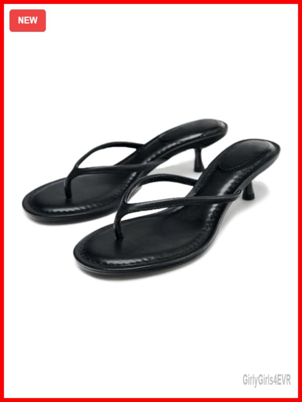 Kitten Heel Flip Flops Open Toe Thong Sandals Memory Foam Slip On